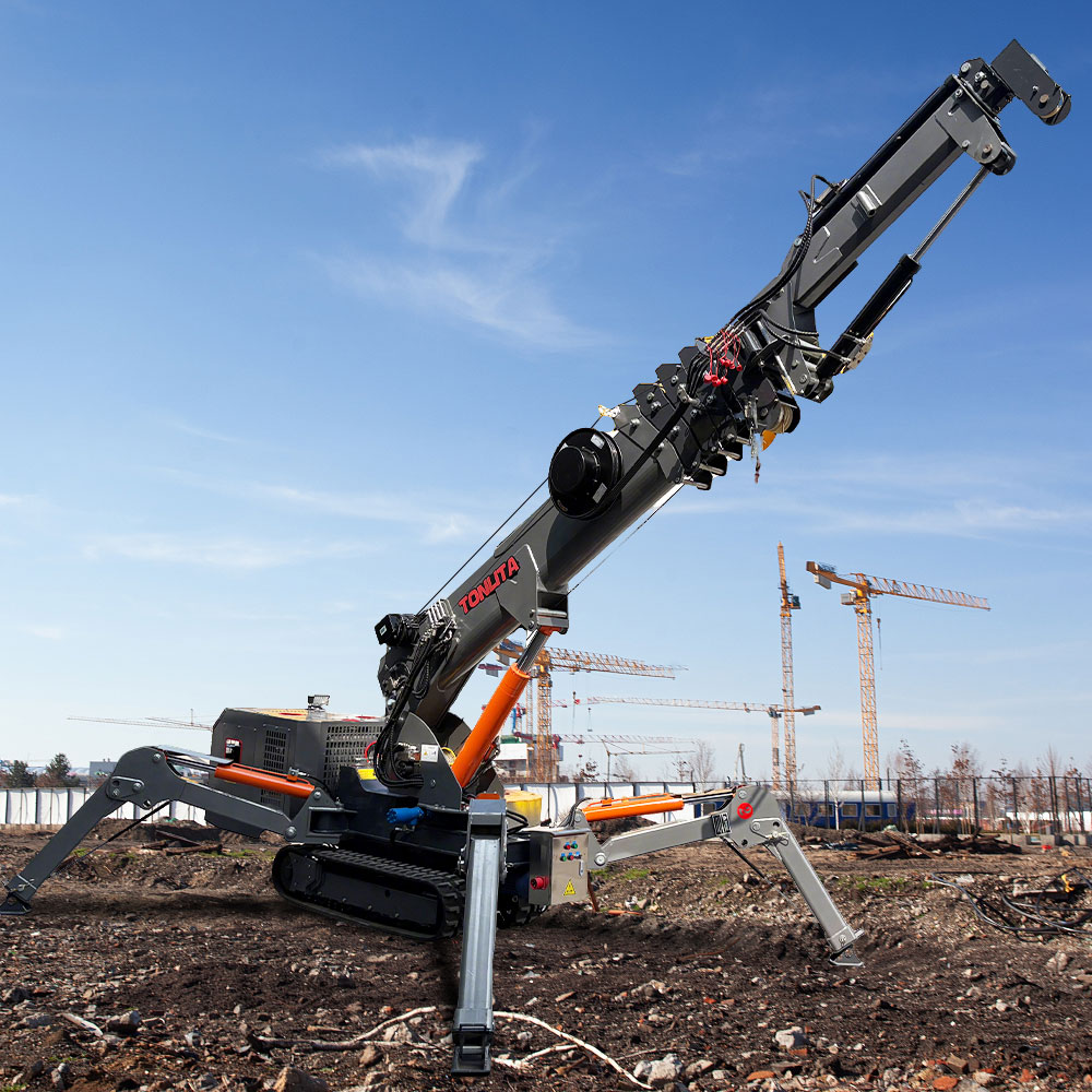 رافعة عنكبوتية زجاجية مدمجة مخ - مراجعة Compact Crawler Boom Lift وسعره