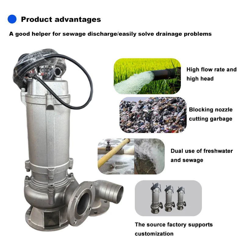 مضخة غاطسة من الفولاذ المقاوم  - مراجعة Submersible Pump Sewage وسعره