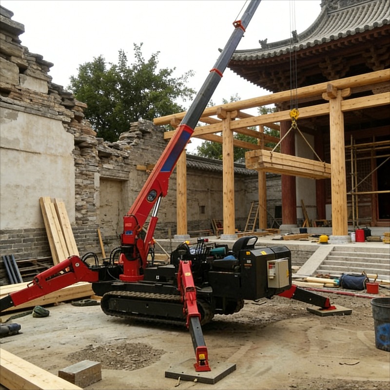 رافعة عنكبوتية صغيرة مخصصة بحم - مراجعة Compact Crawler Boom Lift وسعره