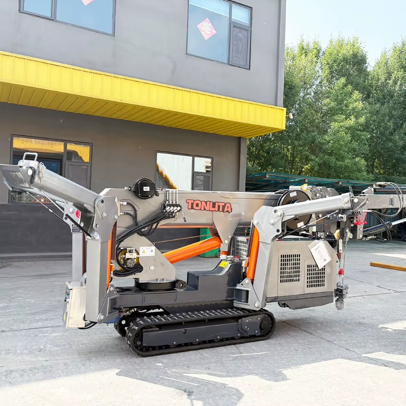 رافعة عنكبوتية مخصصة مدمجة صغي - مراجعة Compact Crawler Boom Lift وسعره