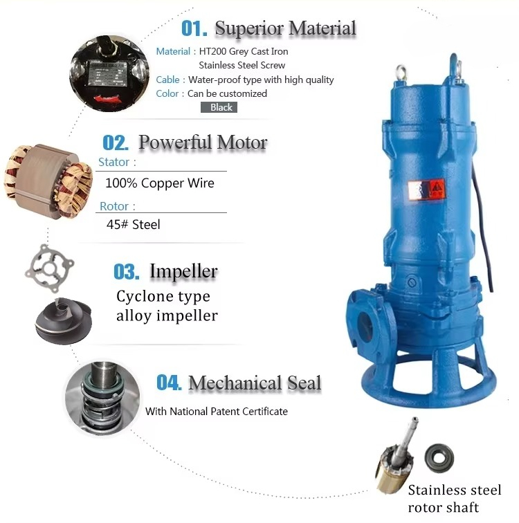 الثقيلة طاحونة غاطسة مضخة مياه - مراجعة Submersible Pump Sewage وسعره