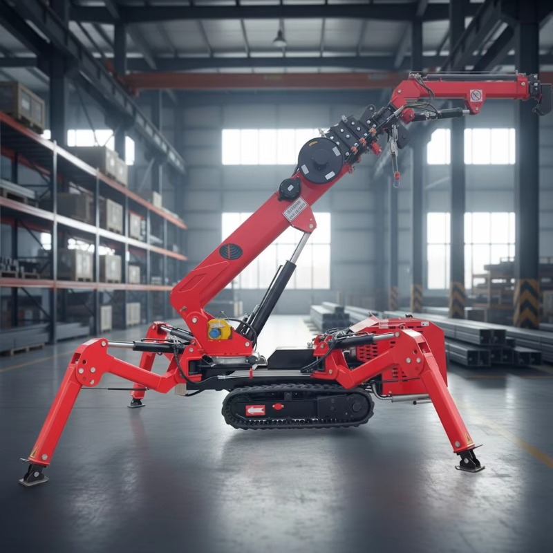 رافعة عنكبوتية هيدروليكية تلسك - مراجعة Compact Crawler Boom Lift وسعره